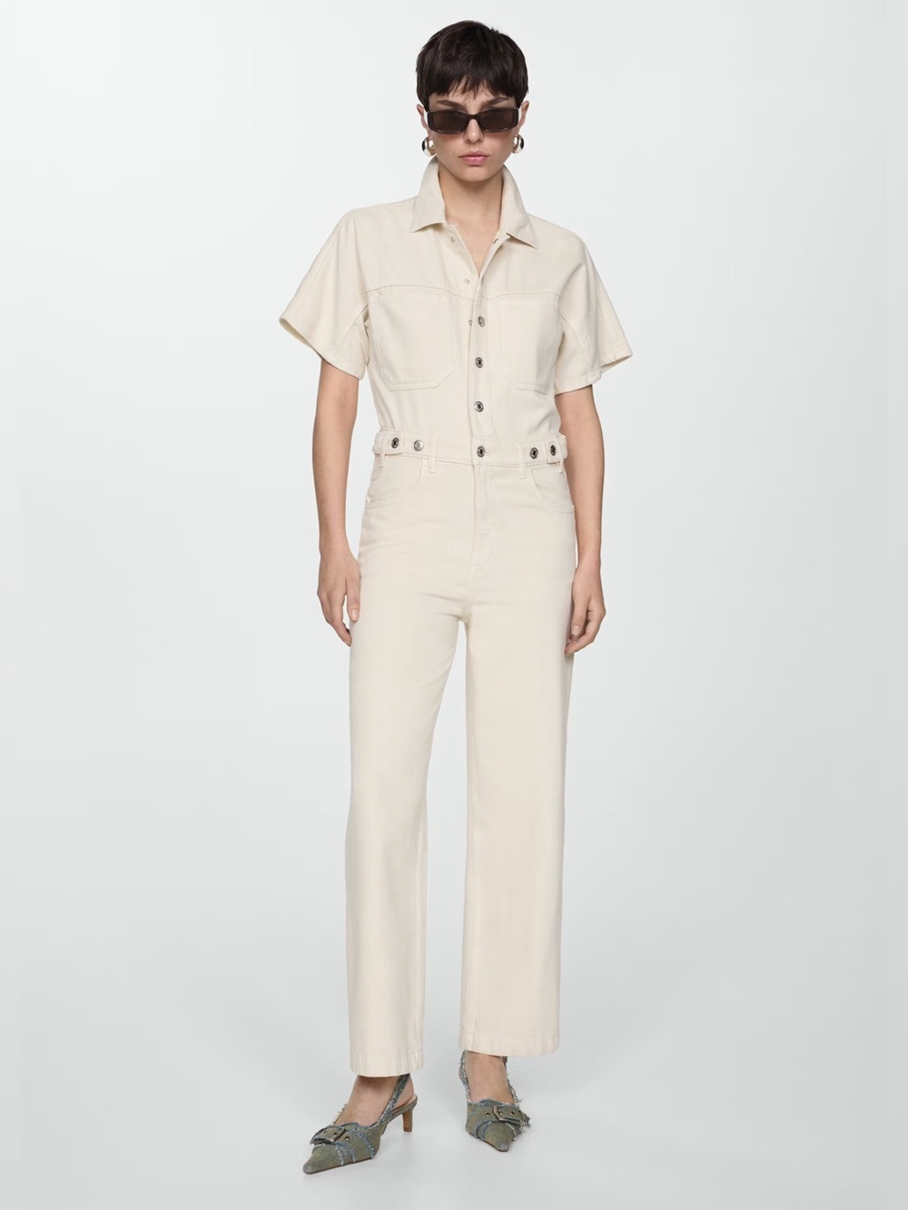Mango denim jumpsuit NWT